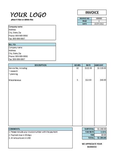 Free Online Invoice Template from www.cvshaper.com