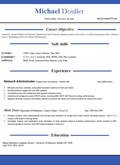 make resume online